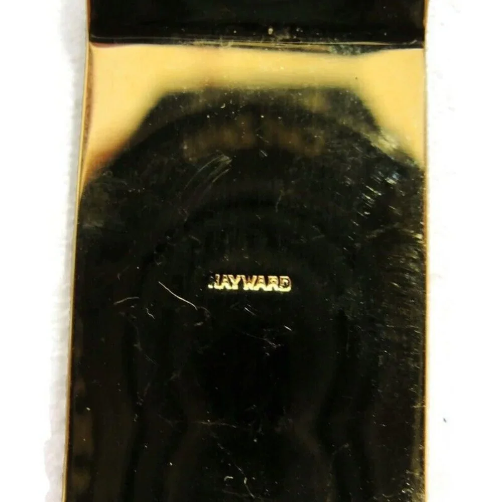 Vintage Hayward Gold Tone Money Clip Engravable Men Wallet ID